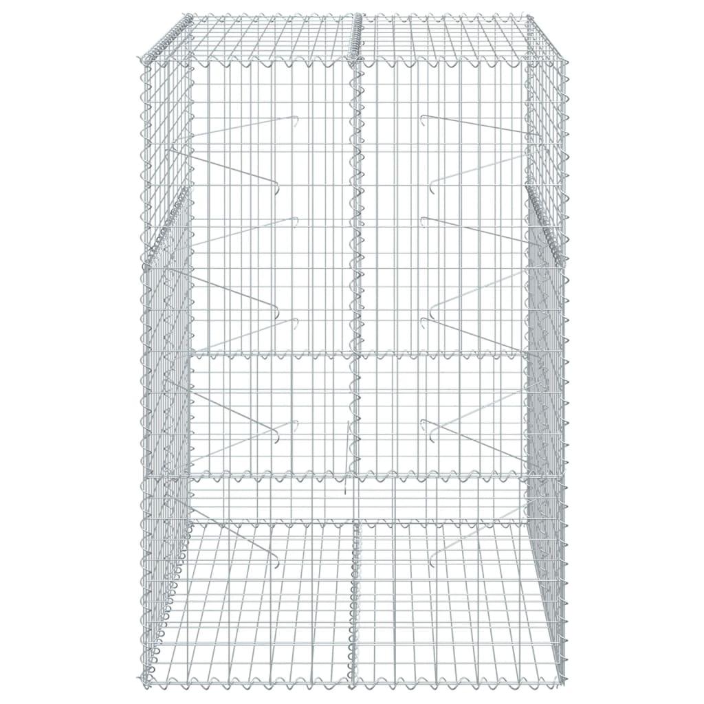 Gabion Basket with Cover 100x100x150 cm Galvanised Iron