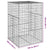 Gabion Basket with Cover 100x100x150 cm Galvanised Iron