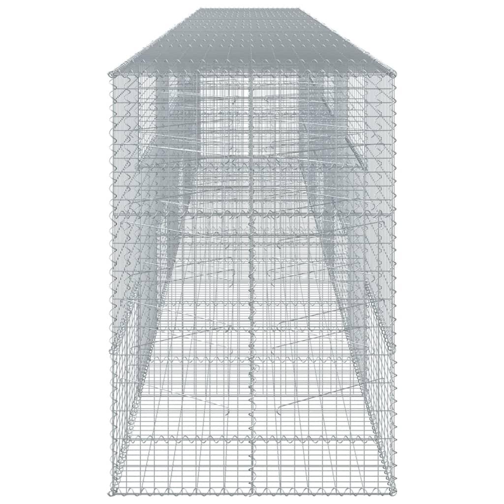 Gabion Basket with Cover 800x100x150 cm Galvanised Iron