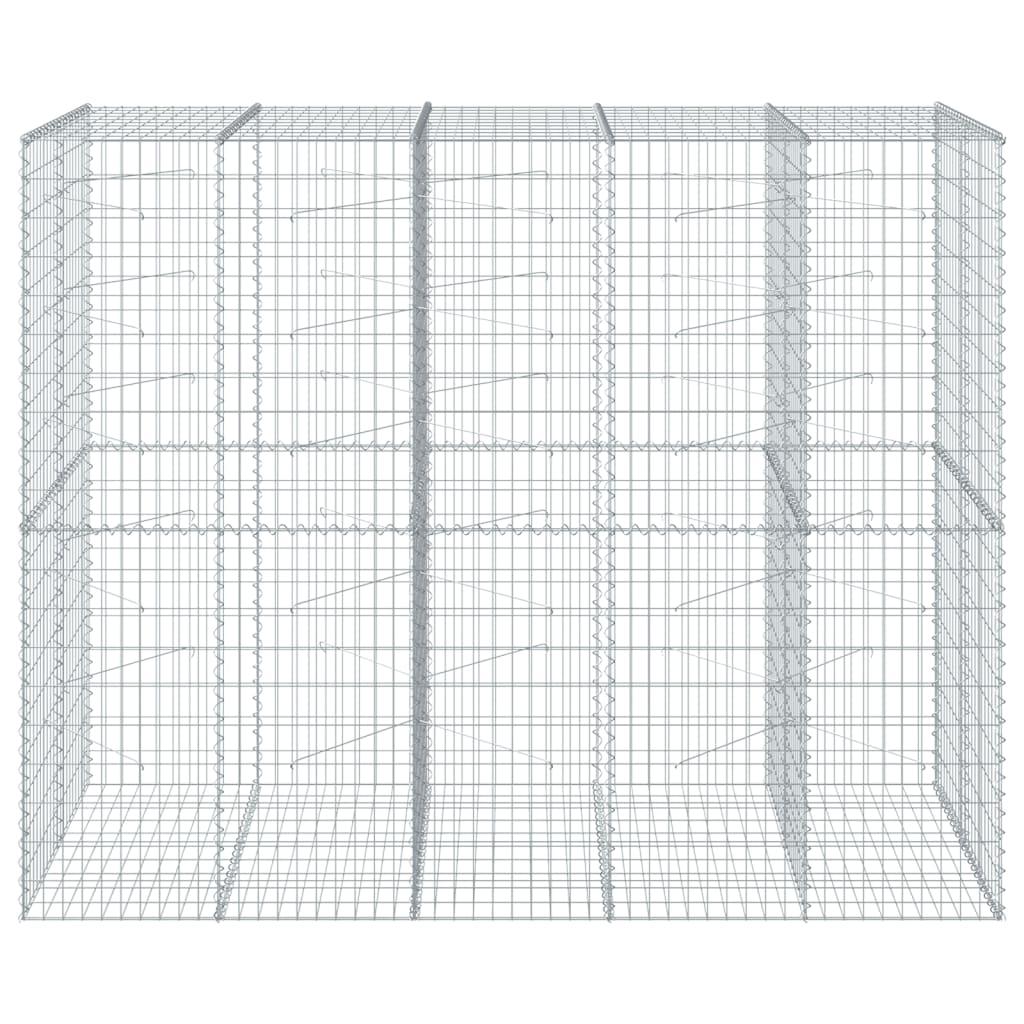 Gabion Basket with Cover 250x100x200 cm Galvanised Iron