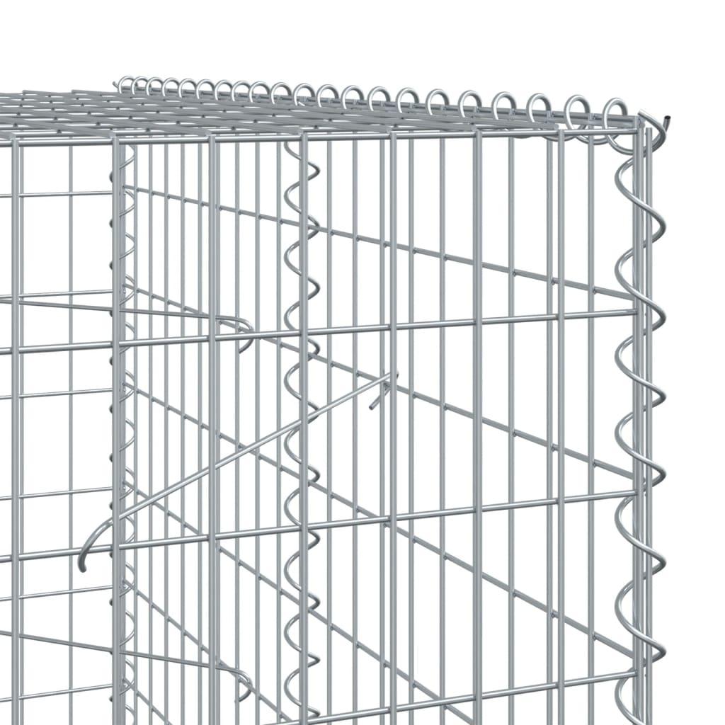 Gabion Basket with Cover 950x100x200 cm Galvanised Iron