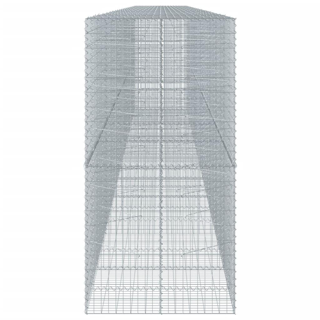 Gabion Basket with Cover 1100x100x200 cm Galvanised Iron