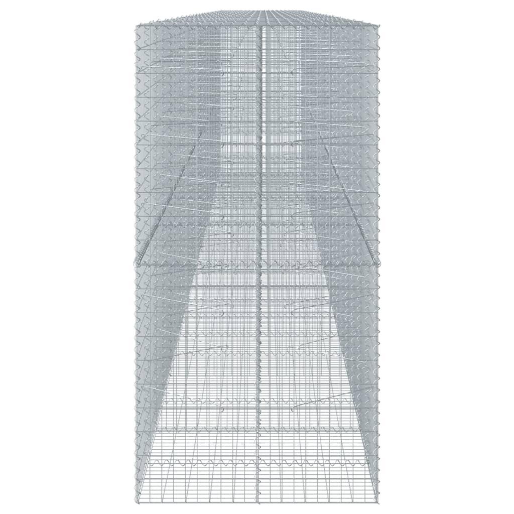 Gabion Basket with Cover 1150x100x200 cm Galvanised Iron