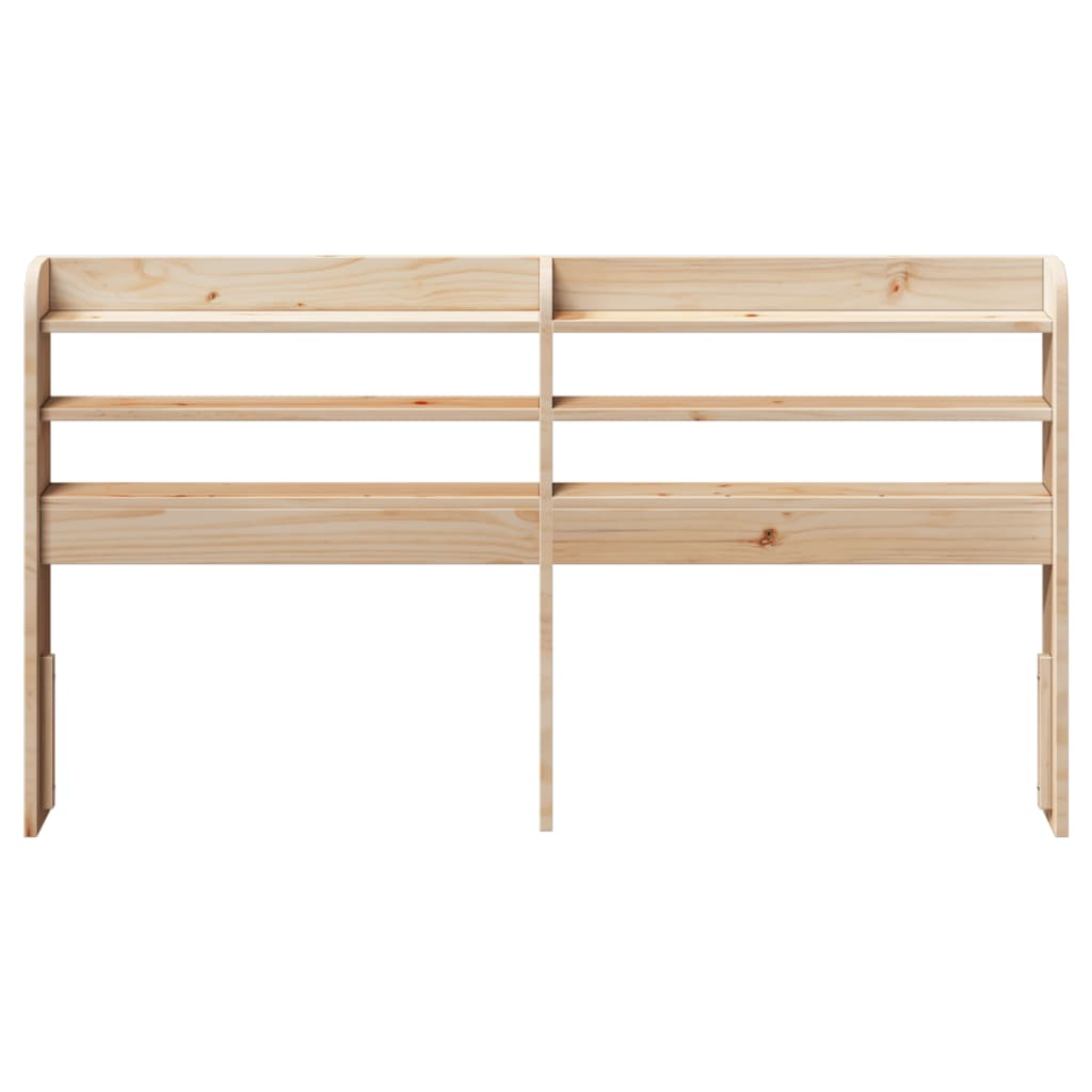 Headboard with Shelves 120 cm Solid Wood Pine