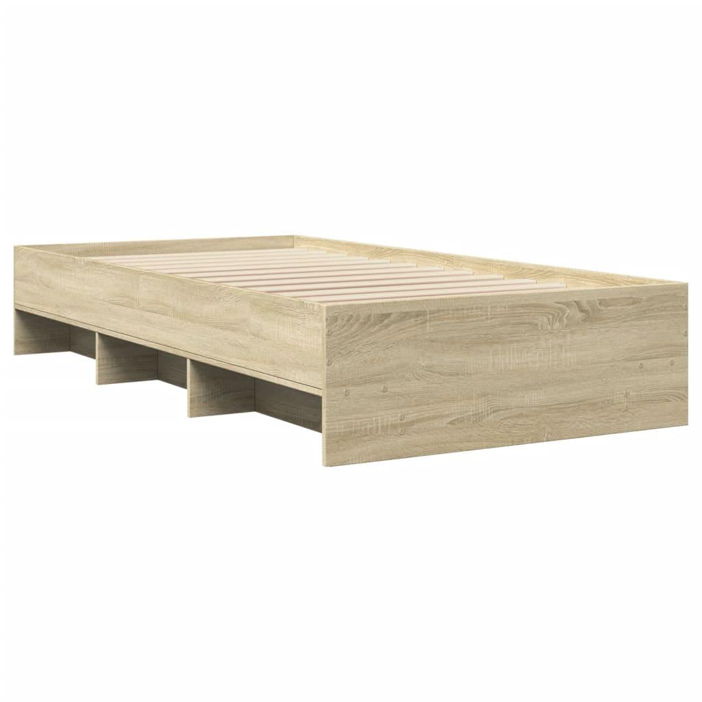 Bed Frame without Mattress Sonoma Oak 90x190 cm Engineered Wood