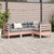 4 Piece Garden Sofa Set with Cushions Solid Wood Douglas Fir