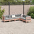 6 Piece Garden Sofa Set with Cushions Solid Wood Douglas Fir