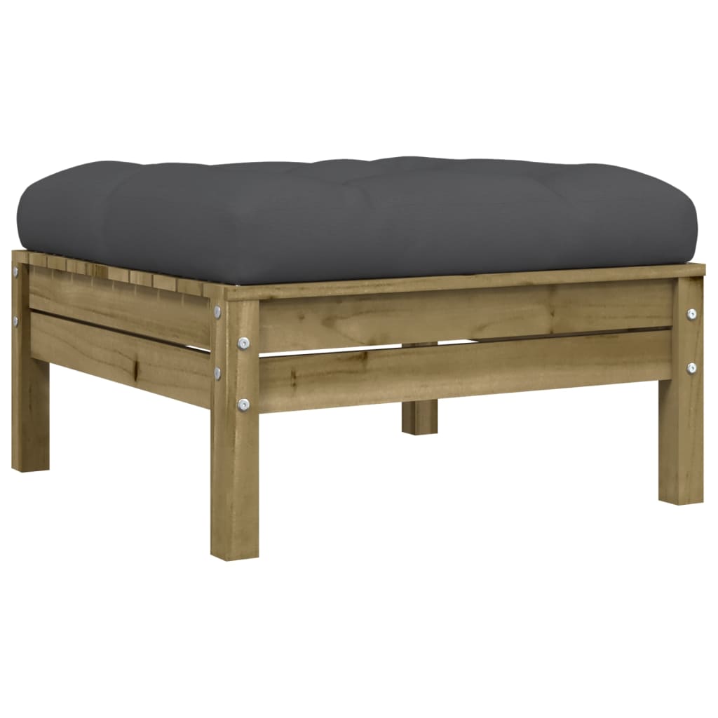 10 Piece Garden Sofa Set with Cushions Impregnated Wood Pine