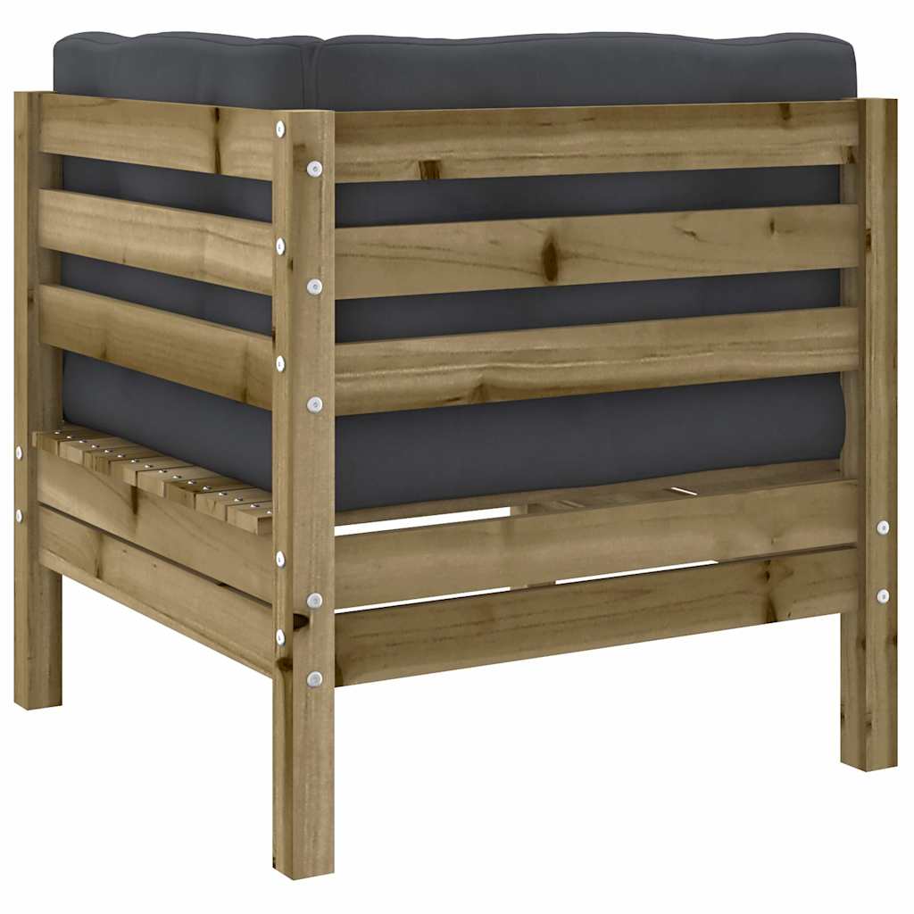11 Piece Garden Sofa Set with Cushions Impregnated Wood Pine
