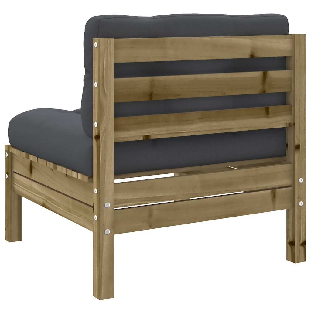 11 Piece Garden Sofa Set with Cushions Impregnated Wood Pine