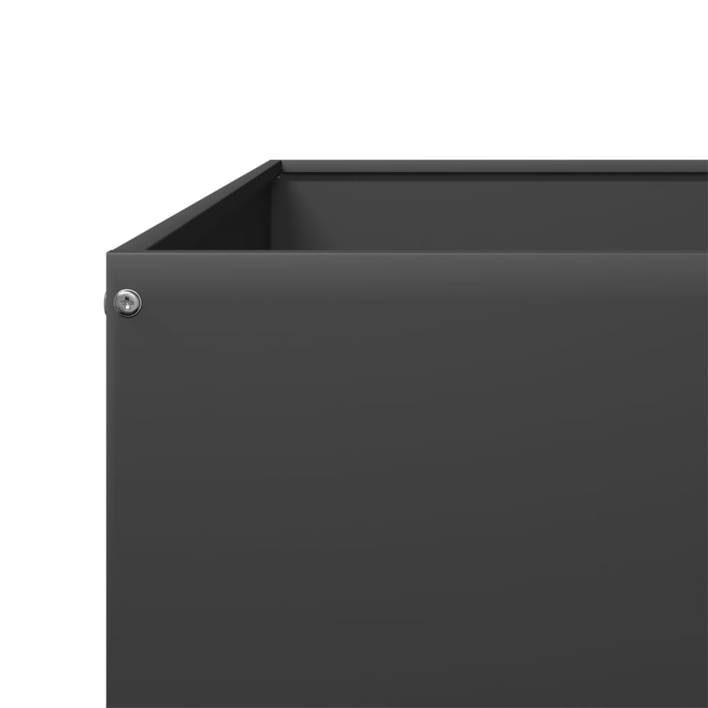 Garden Raised Bed Black 100x100x41 cm Steel