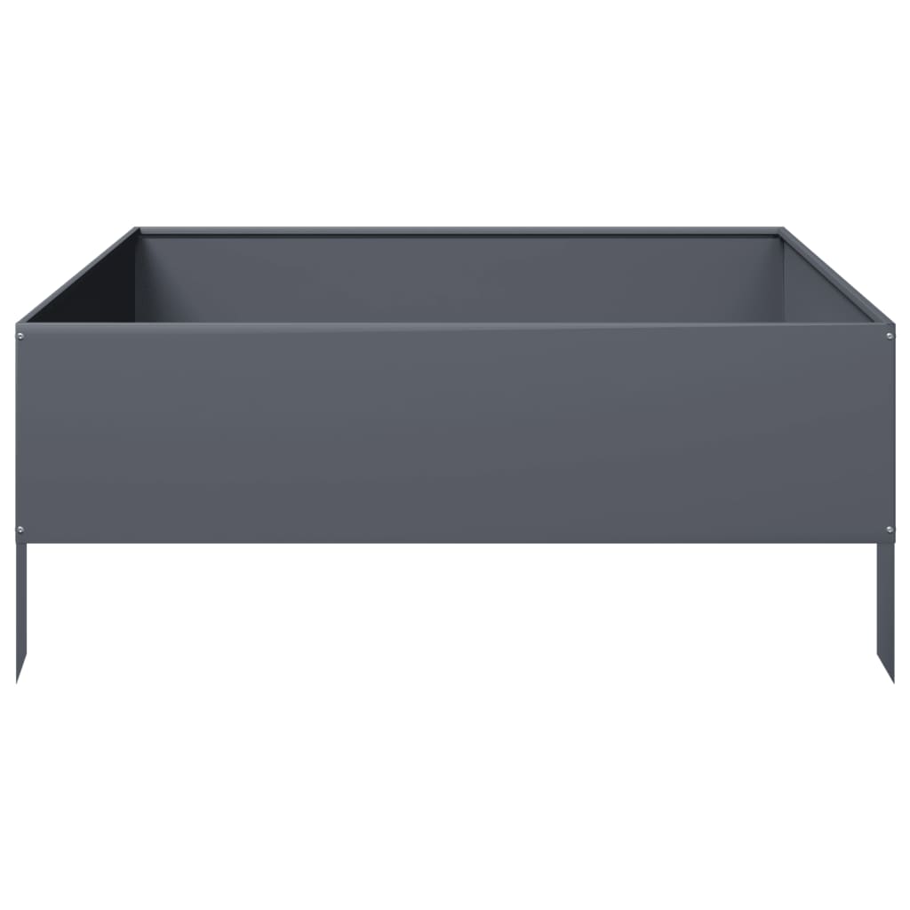 Garden Raised Bed Anthracite 100x100x41 cm Steel