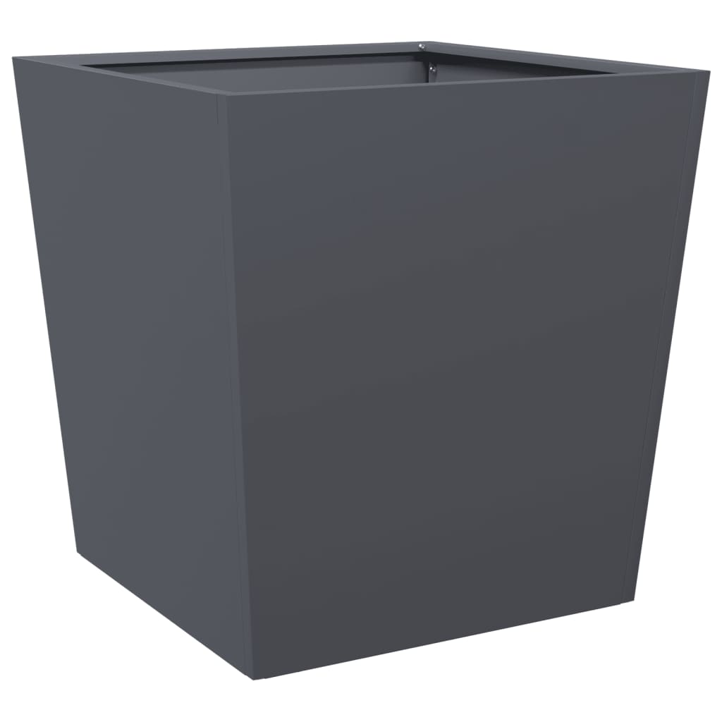 Garden Planters 2 pcs Anthracite 50x50x50 cm Steel
