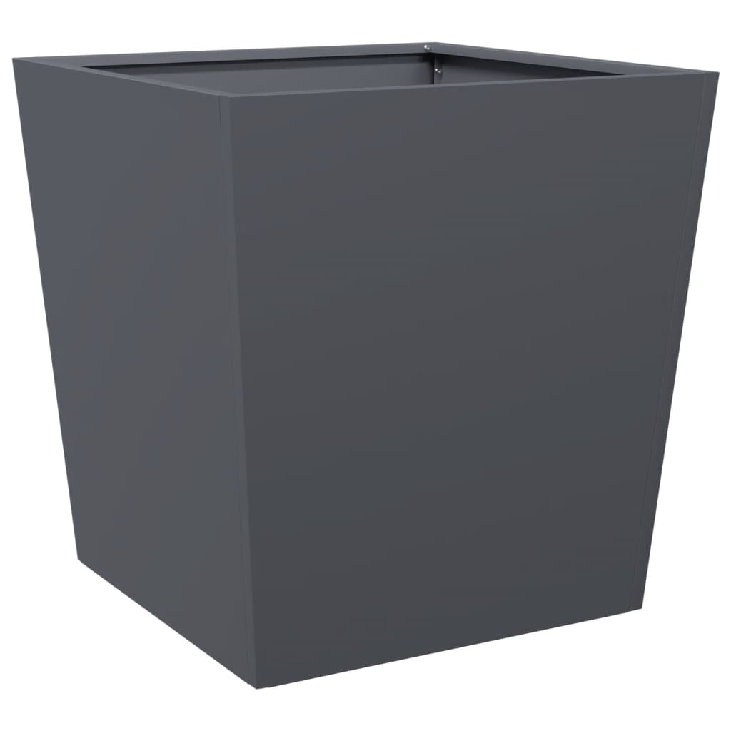 Garden Planters 2 pcs Anthracite 50x50x50 cm Steel