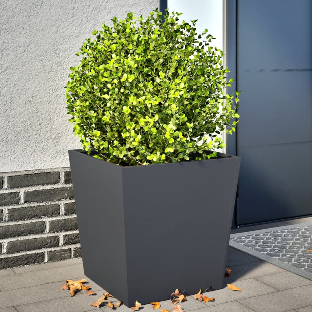 Garden Planters 2 pcs Anthracite 50x50x50 cm Steel