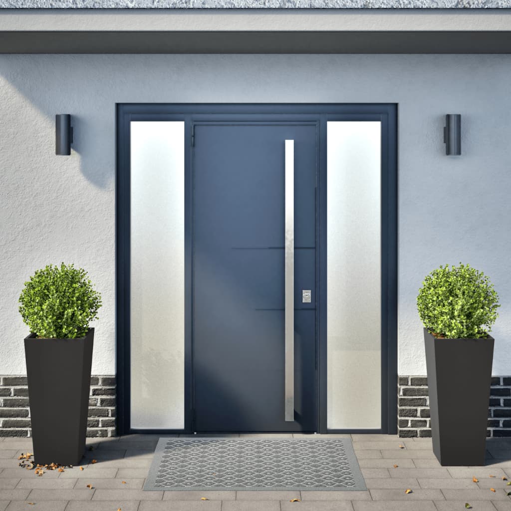 Garden Planters 2 pcs Black 35x35x75 cm Steel