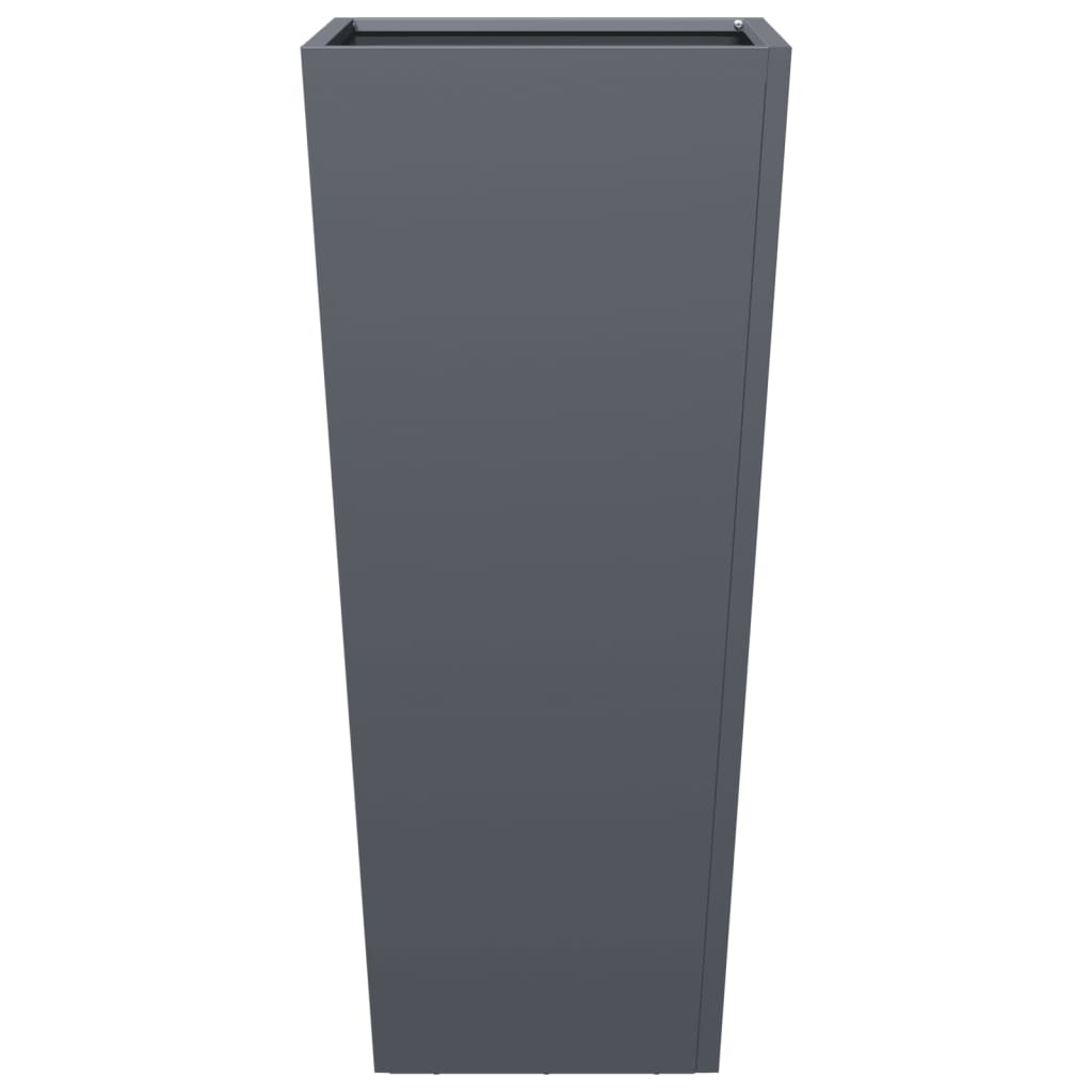 Garden Planters 2 pcs Anthracite 35x35x75 cm Steel