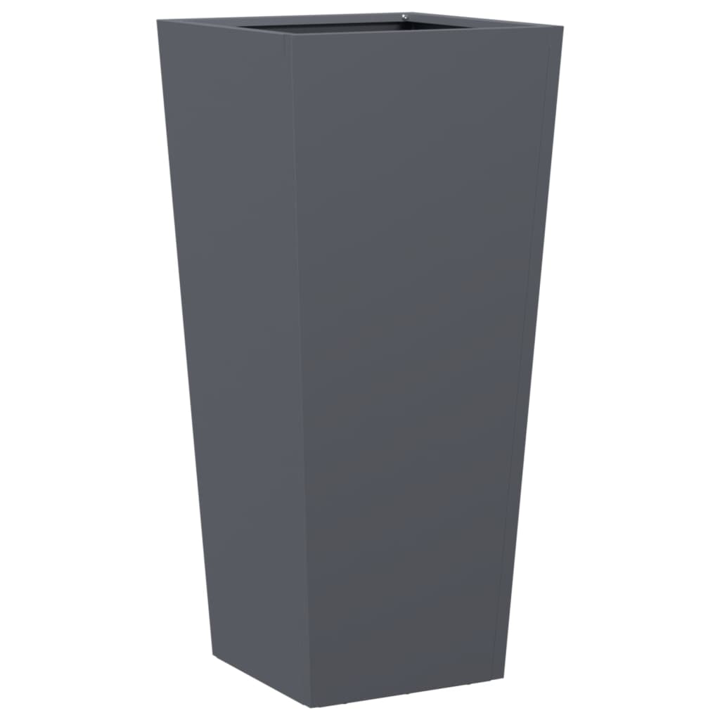 Garden Planters 2 pcs Anthracite 35x35x75 cm Steel