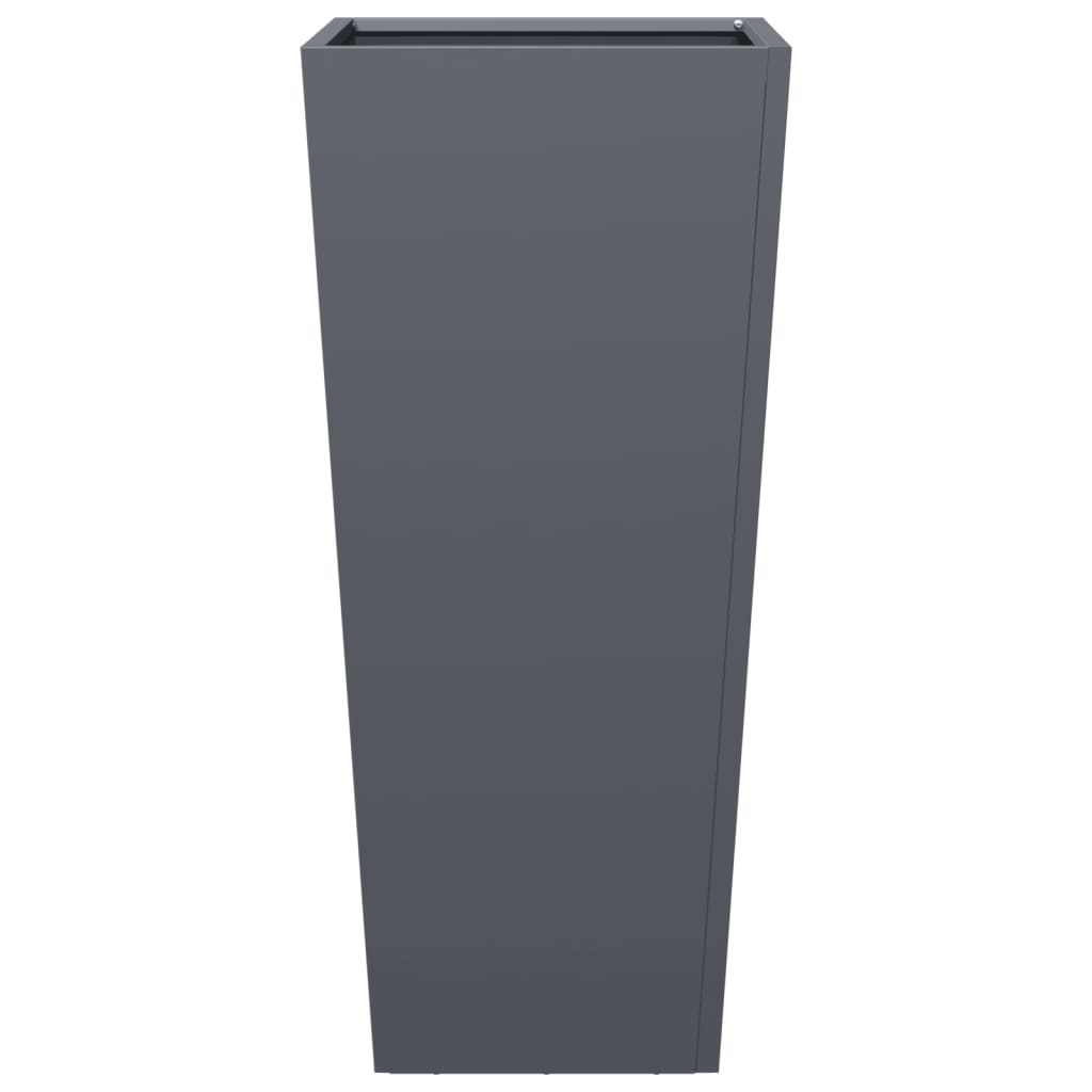 Garden Planters 2 pcs Anthracite 35x35x75 cm Steel