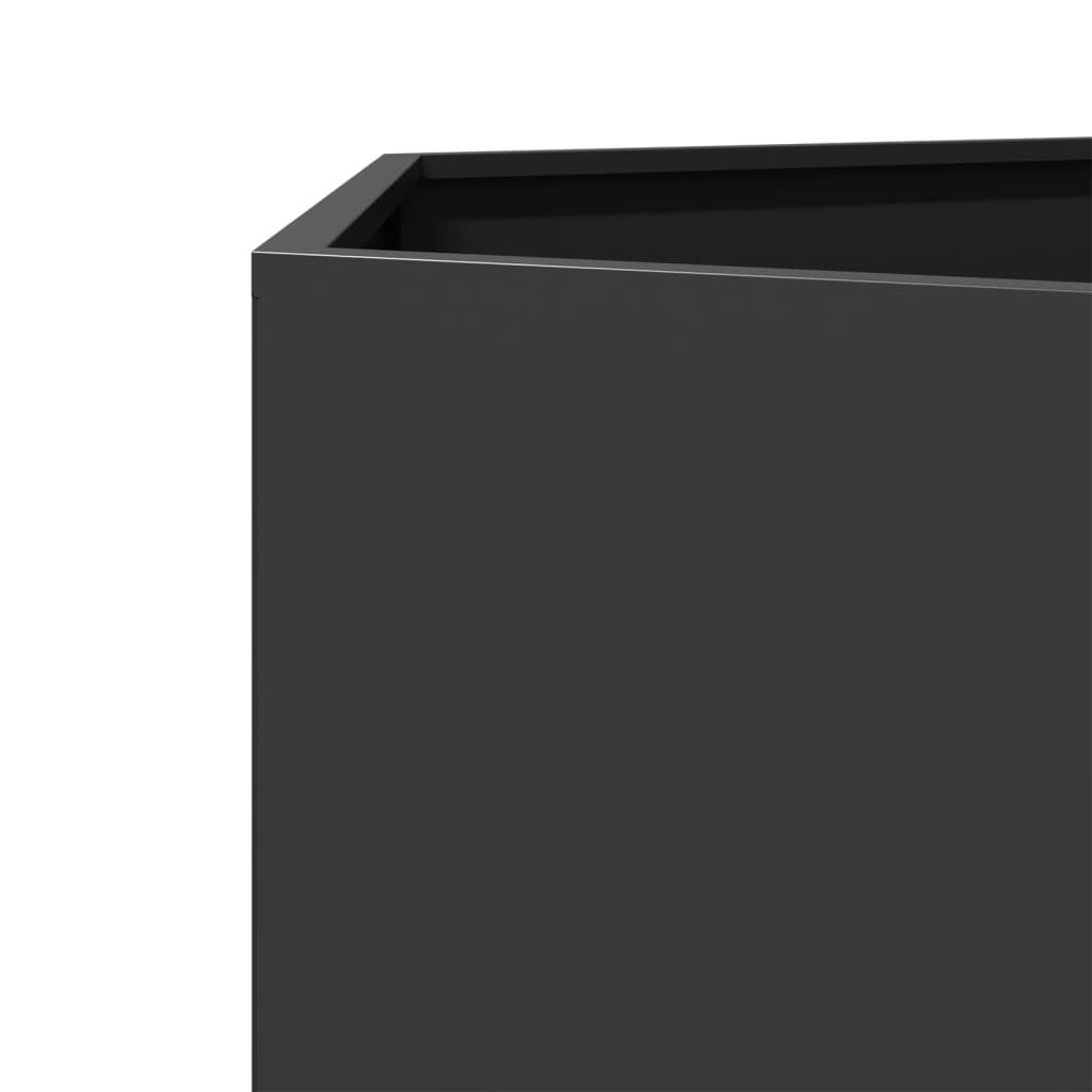 Garden Planter Black Hexagon 69x60x45 cm Steel