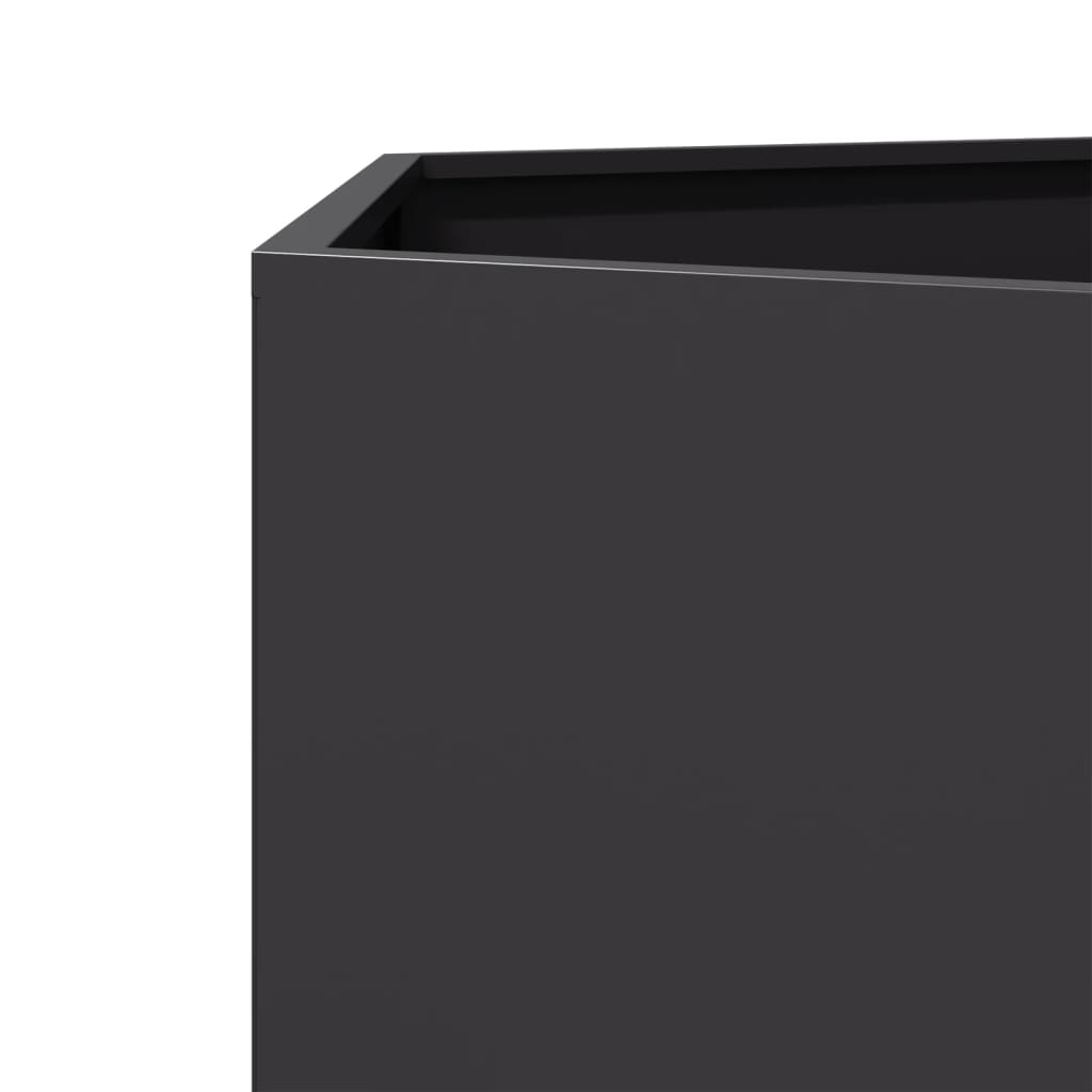 Garden Planter Black Hexagon 104x90x45 cm Steel