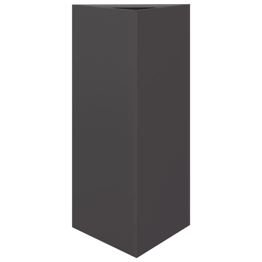 Garden Planter Black Triangular 40x34.5x75 cm Steel