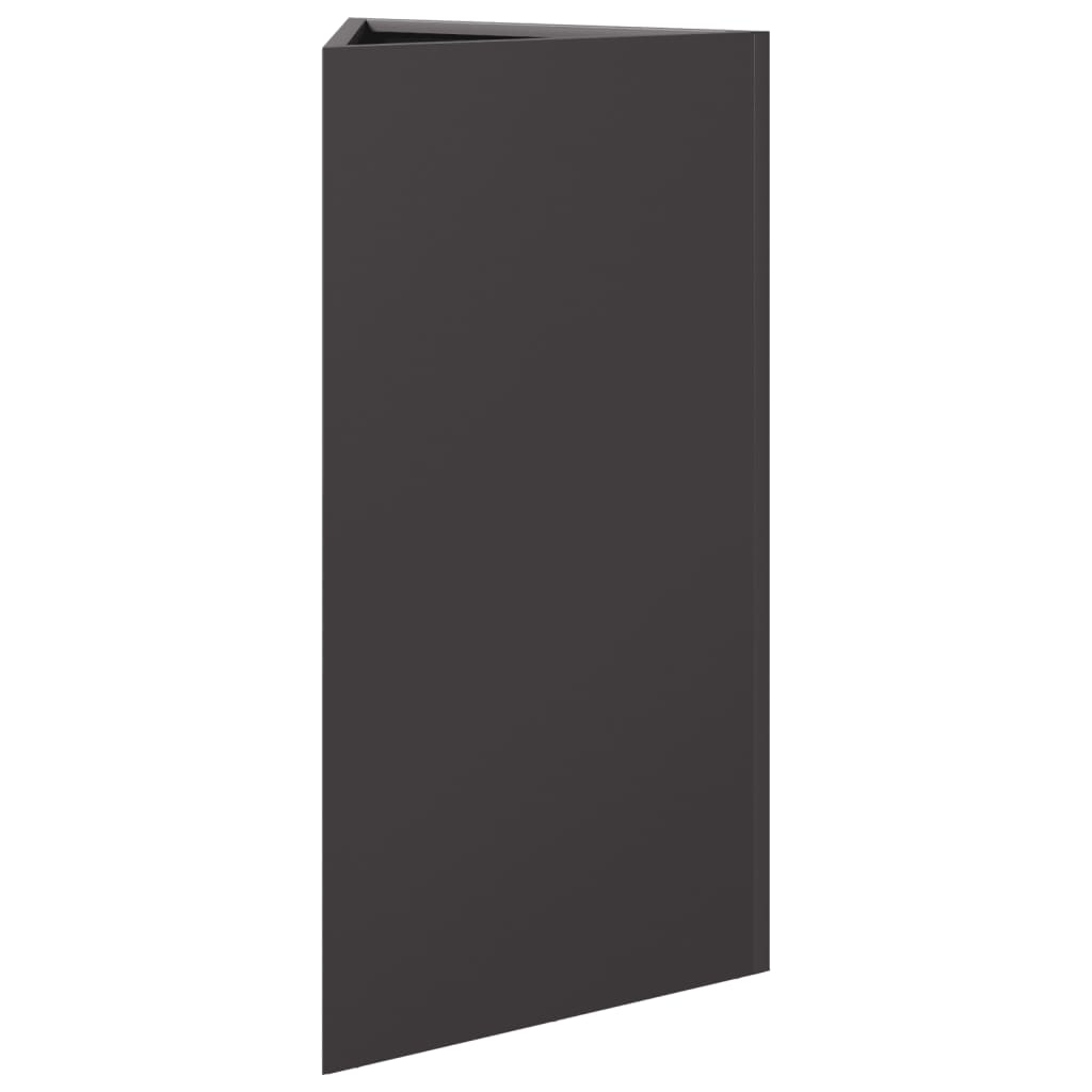 Garden Planter Black Triangular 40x34.5x75 cm Steel