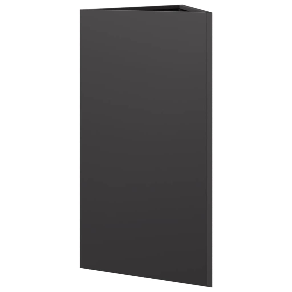 Garden Planter Black Triangular 40x34.5x75 cm Steel