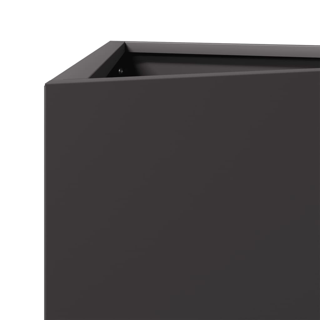 Garden Planter Black Triangular 40x34.5x75 cm Steel