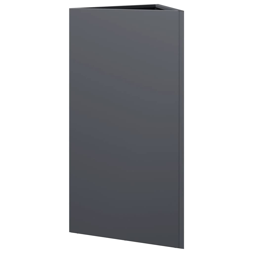 Garden Planter Anthracite Triangular 40x34.5x75 cm Steel