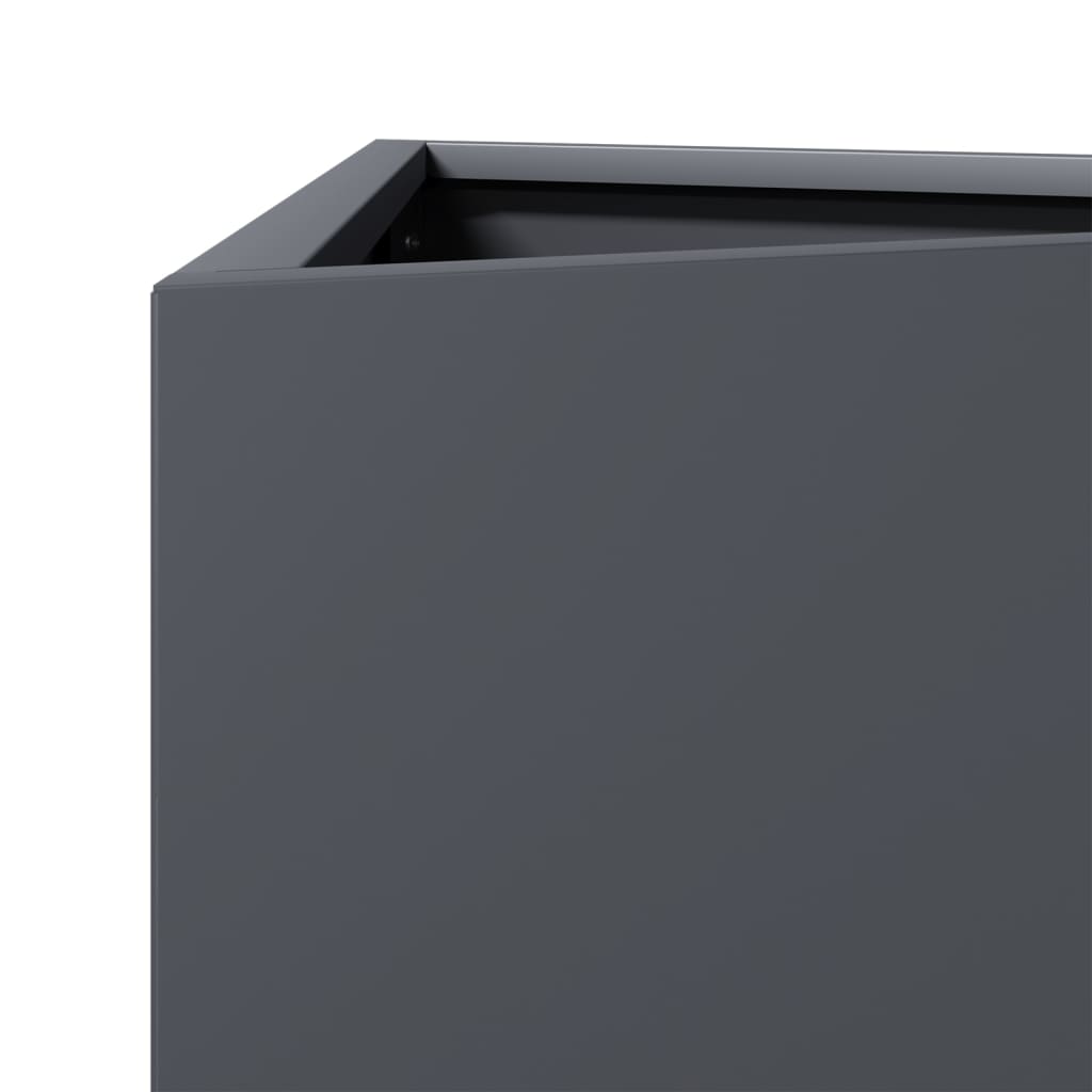 Garden Planter Anthracite Triangular 40x34.5x75 cm Steel