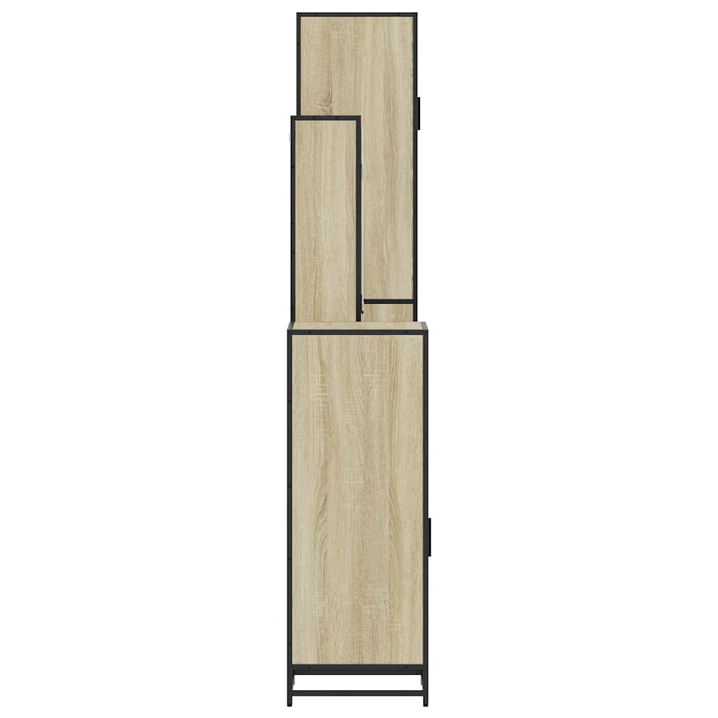4Â Piece Bathroom Furniture SetÂ Sonoma Oak Engineered Wood