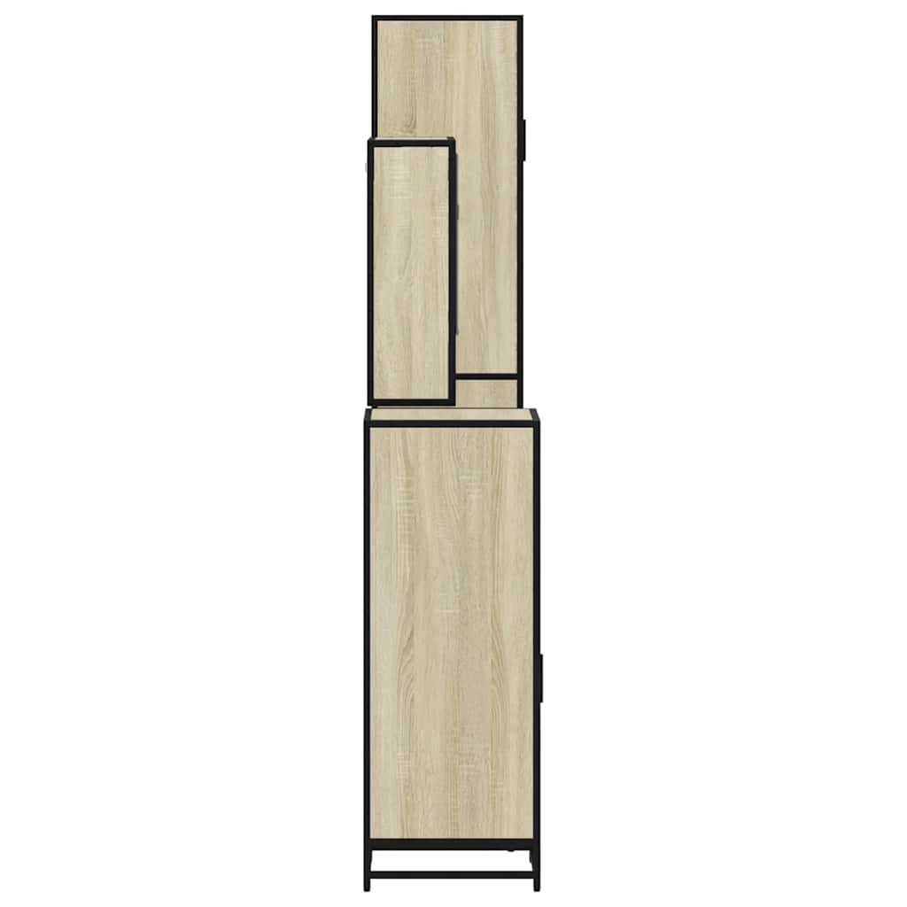 4Â Piece Bathroom Furniture SetÂ Sonoma Oak Engineered Wood