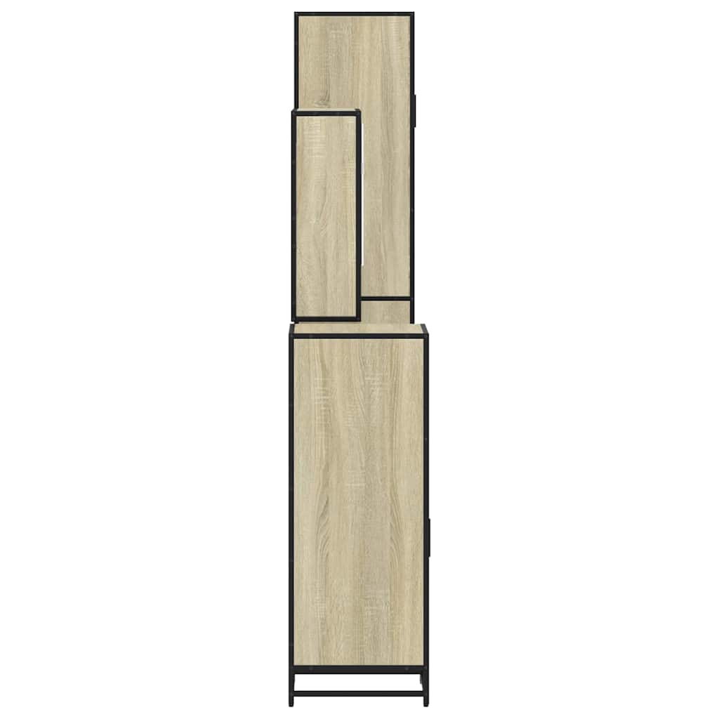 4Â Piece Bathroom Furniture SetÂ Sonoma Oak Engineered Wood