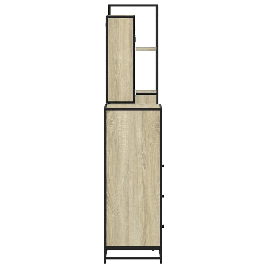 4Â Piece Bathroom Furniture SetÂ Sonoma Oak Engineered Wood
