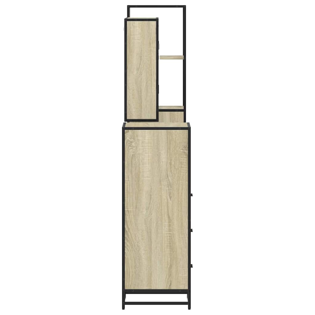 4Â Piece Bathroom Furniture SetÂ Sonoma Oak Engineered Wood