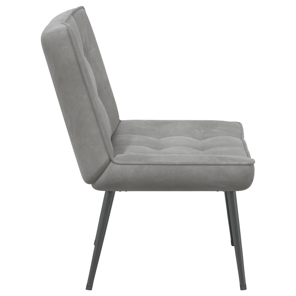 Relaxing Chair Light Grey 64x74x84 cm Velvet