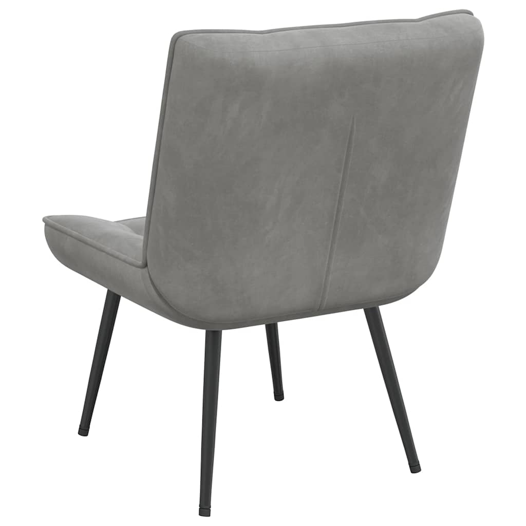 Relaxing Chair Light Grey 64x74x84 cm Velvet
