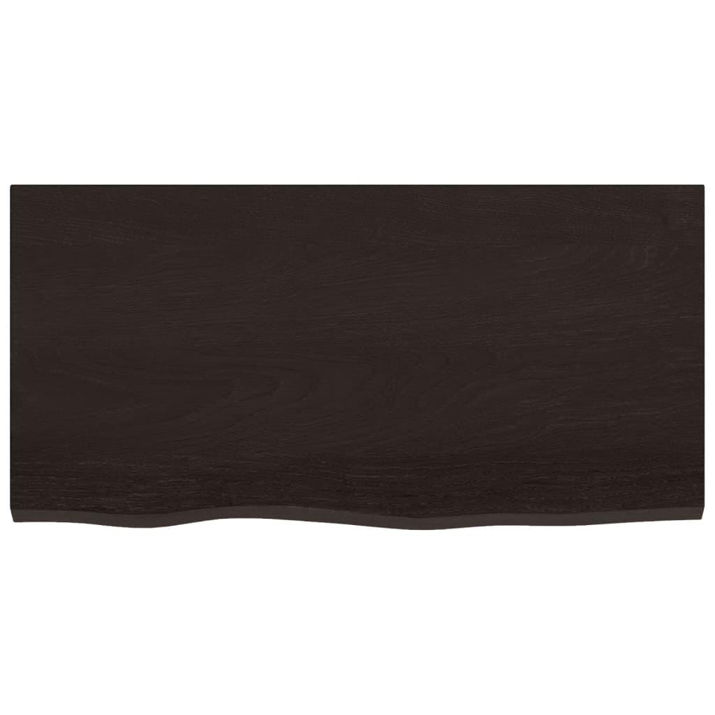 Basin Shelf Wall Mounted Steel and Solid Wood Oak