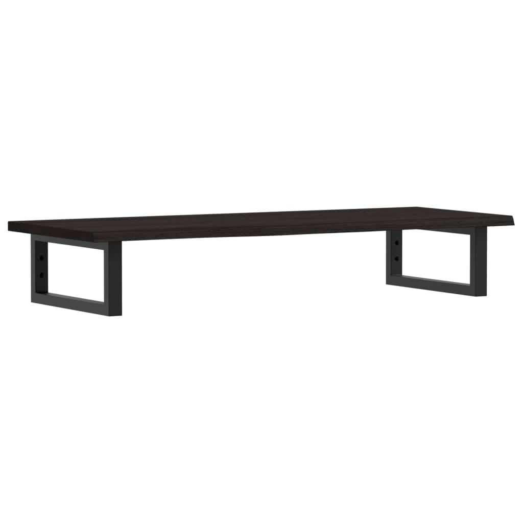 Basin Shelf Wall Mounted Steel and Solid Wood Oak
