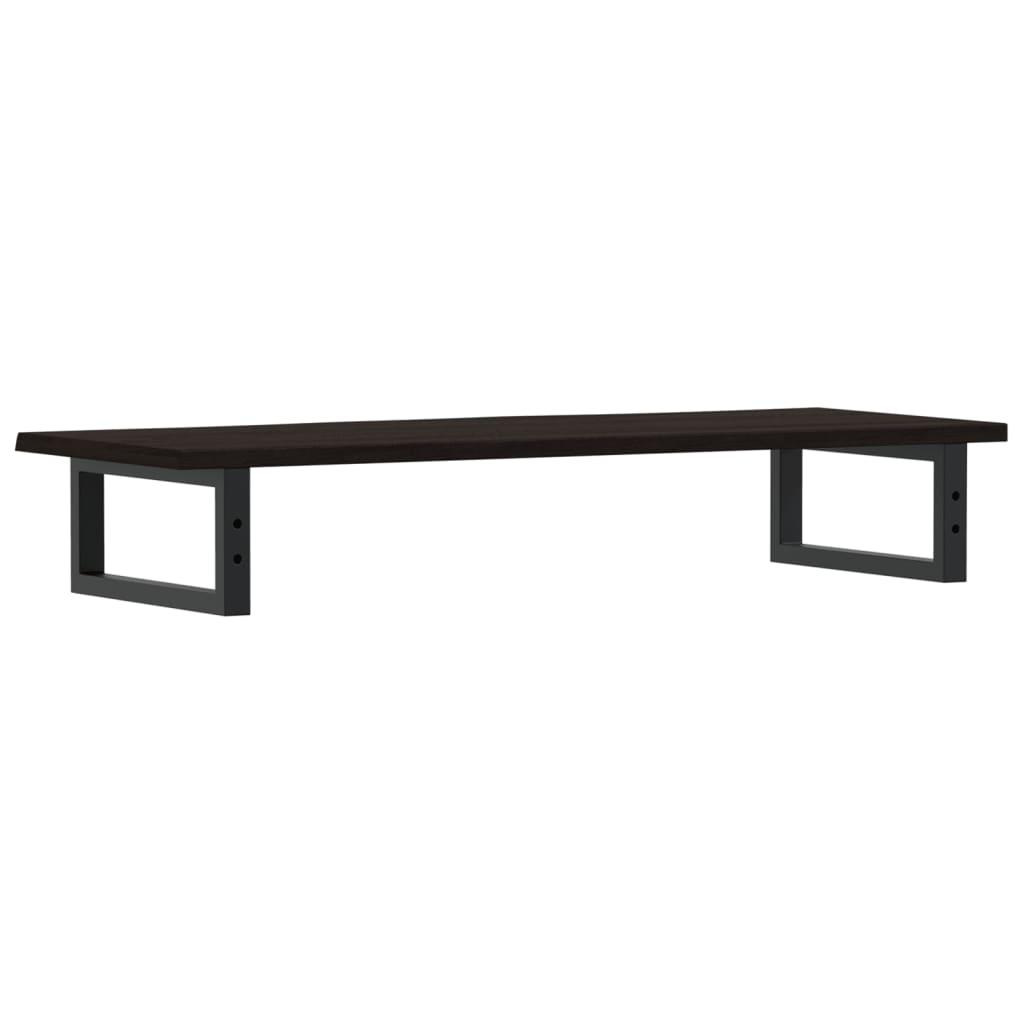 Basin Shelf Wall Mounted Steel and Solid Wood Oak