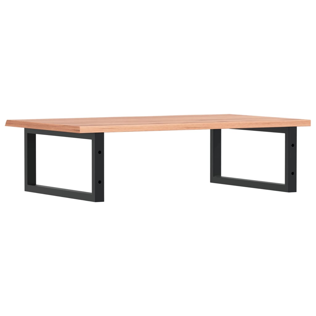 Basin Shelf Wall Mounted Steel and Solid Wood Oak