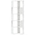Corner Bookcase 5-Tier White 50x50x179 cm Engineered Wood