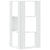Corner Bookcase 3-Tier White 50x50x102 cm Engineered Wood