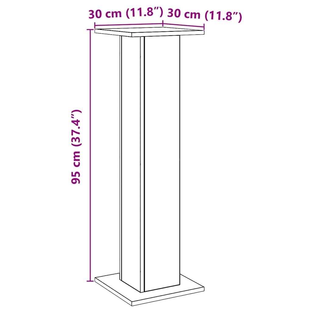 Speaker Stands 2 pcs Artisian Oak 30x30x95 cm Engineered Wood