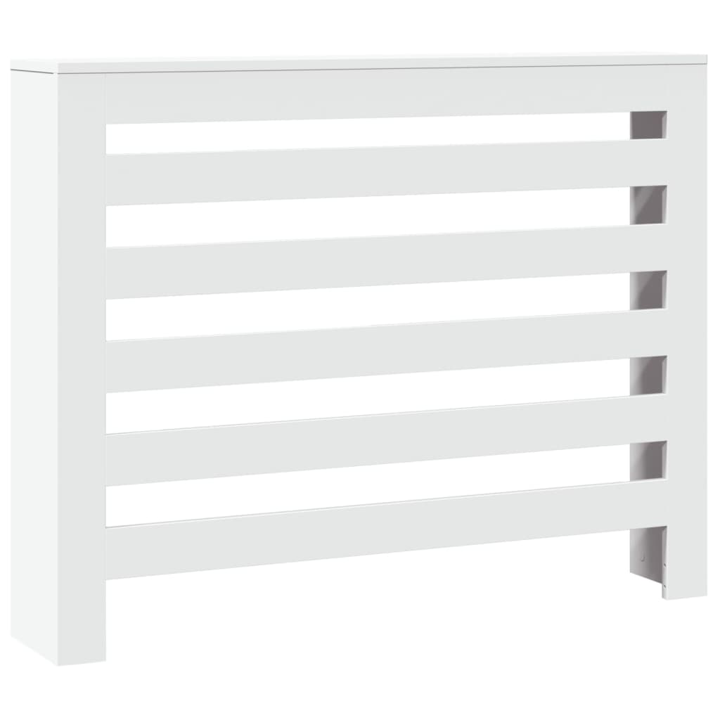 Radiator Cover White 104x20x82 cm Engineered Wood