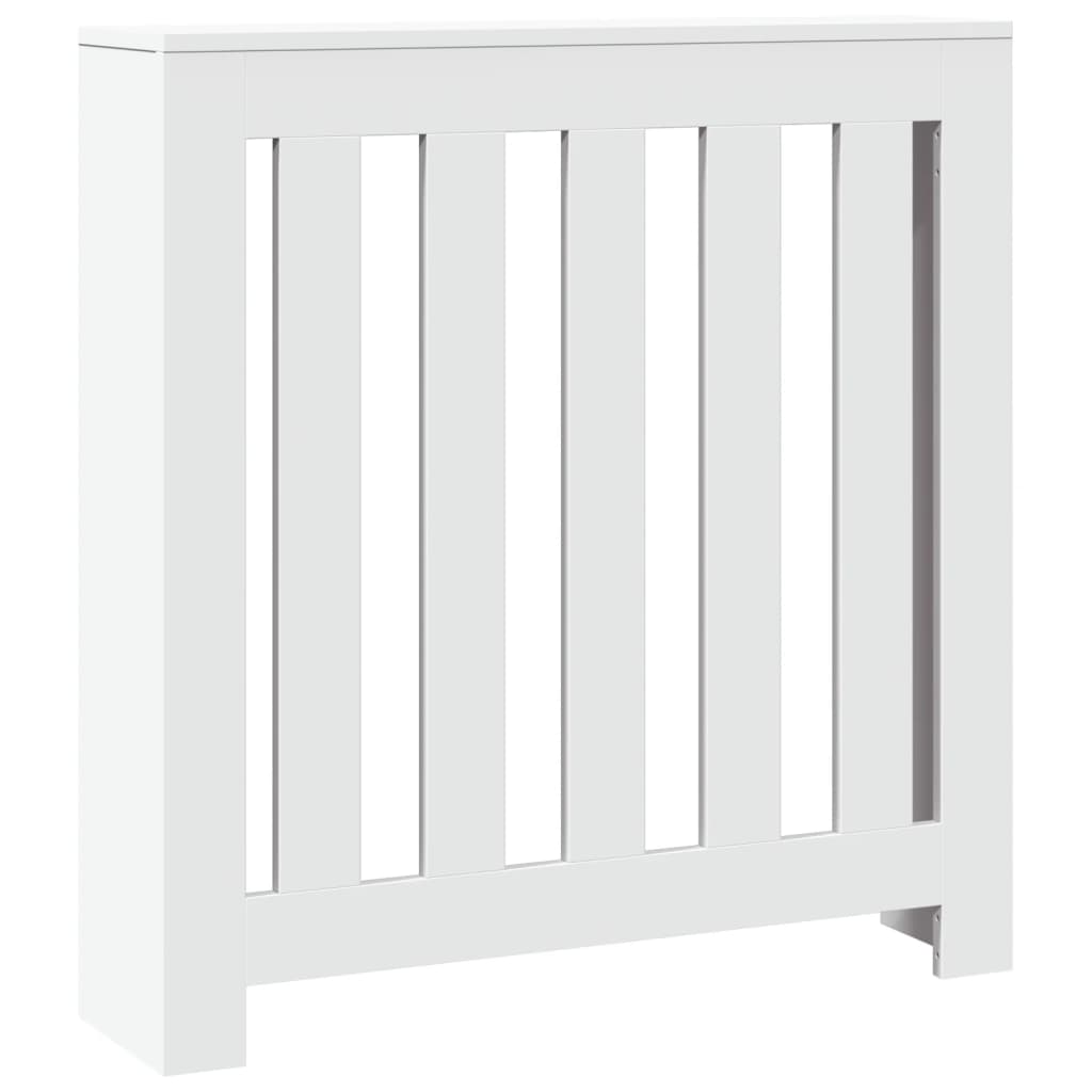 Radiator Cover White 78x20x82 cm Engineered Wood