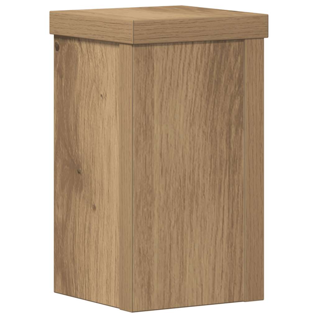 Plant Stands 2 pcs Artisan Oak 10x10x18 cm Engineered Wood