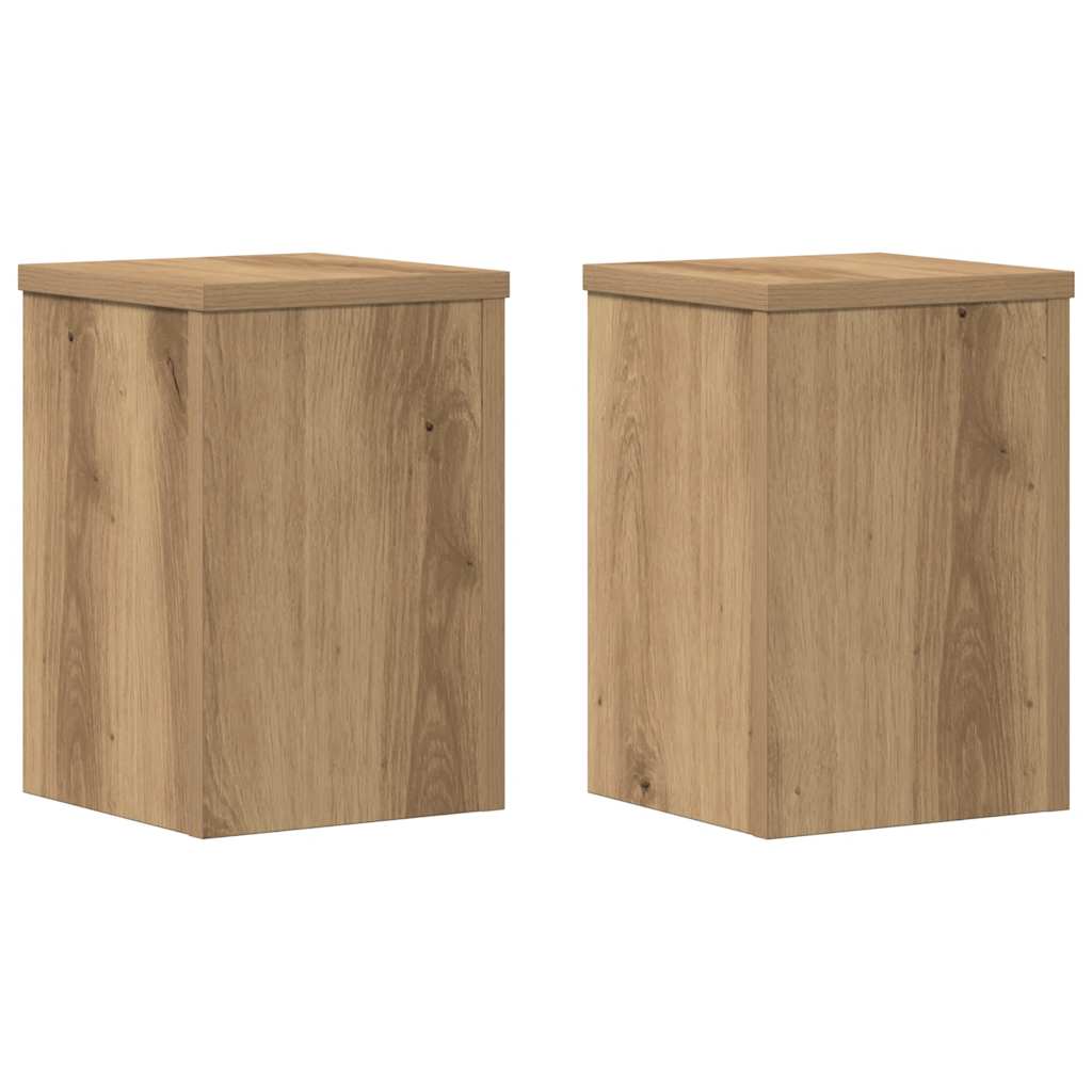 Plant Stands 2 pcs Artisan Oak 20x20x30 cm Engineered Wood