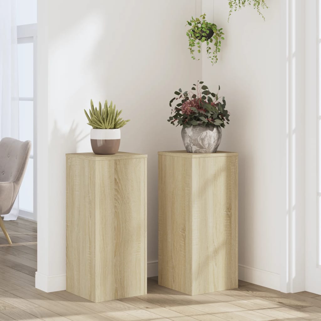 Plant Stands 2 pcs Sonoma Oak 30x30x70 cm Engineered Wood